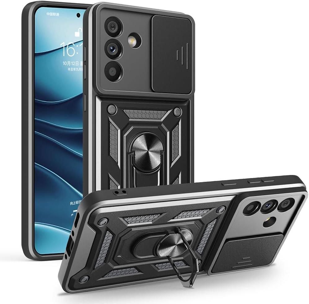 MOPAL Samsung A26 Stand Özellikli Sürgülü Darbelere Dayanıklı Slide Silikon Kılıf