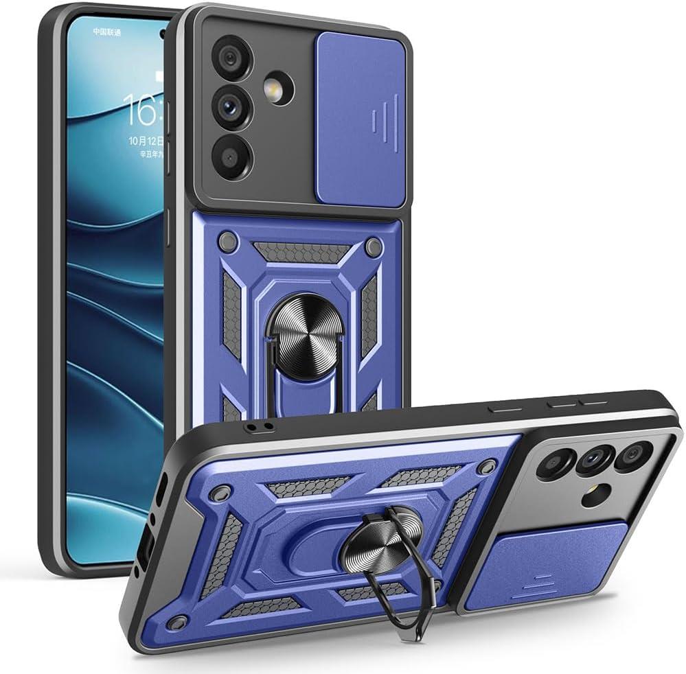 MOPAL Samsung A26 Stand Özellikli Sürgülü Darbelere Dayanıklı Slide Silikon Kılıf