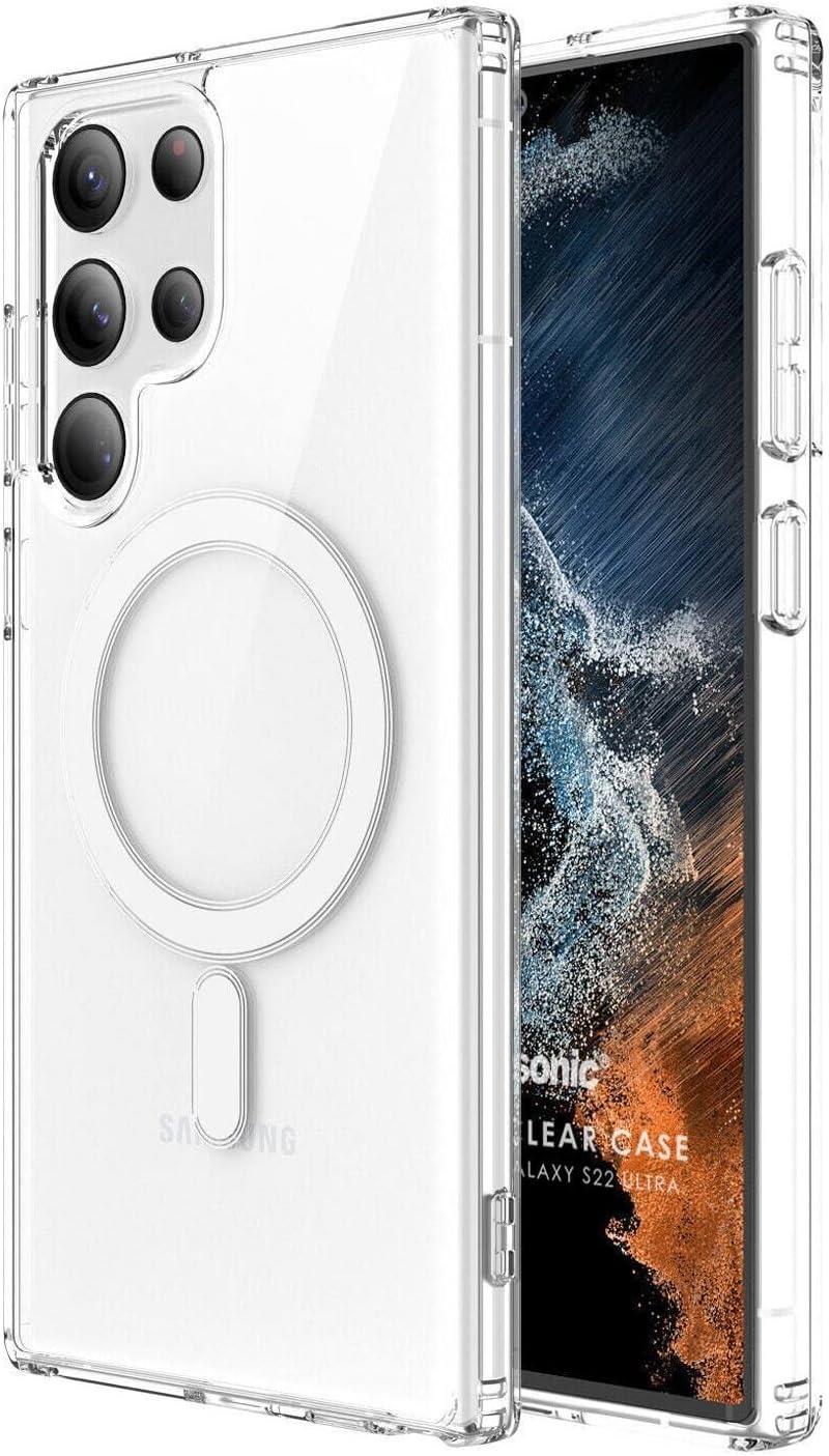 MOPAL Samsung S22 Ultra MagSafe Özellikli Şeffaf IQ Silikon Kılıf
