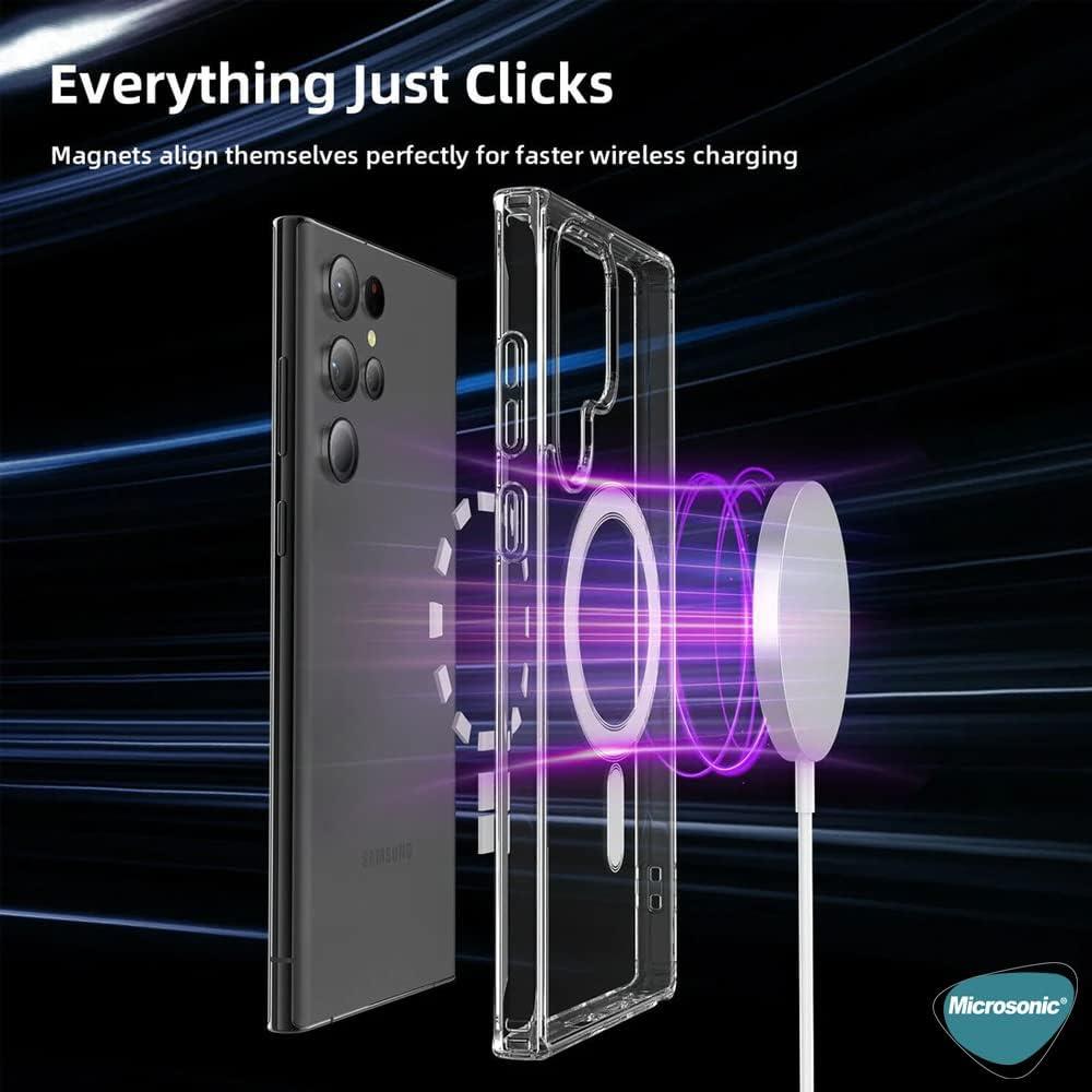 MOPAL Samsung S22 Ultra MagSafe Özellikli Şeffaf IQ Silikon Kılıf