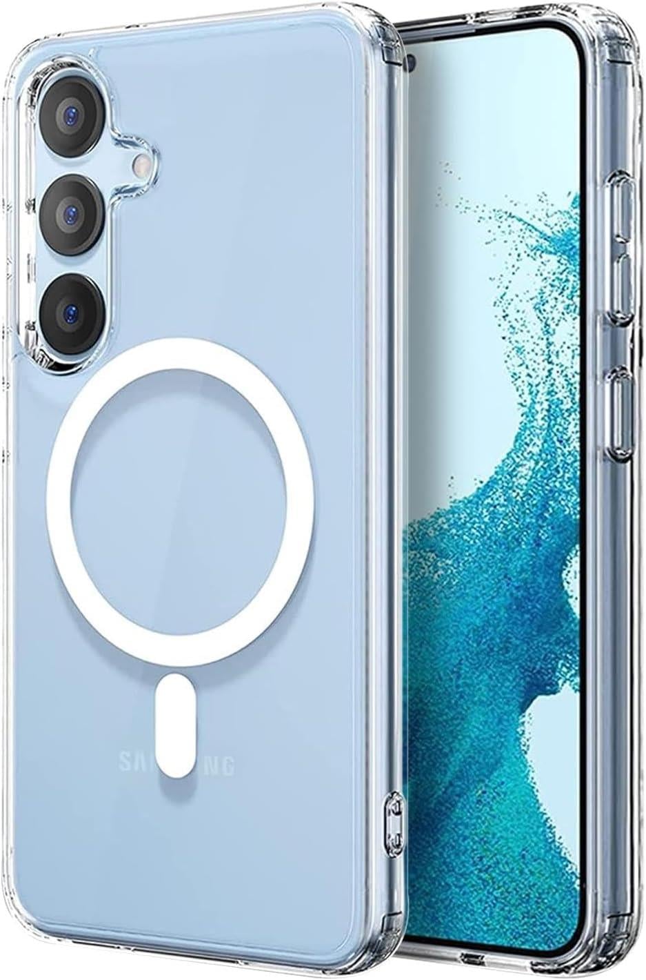 MOPAL Samsung S24 FE MagSafe Özellikli Şeffaf IQ Silikon Kılıf