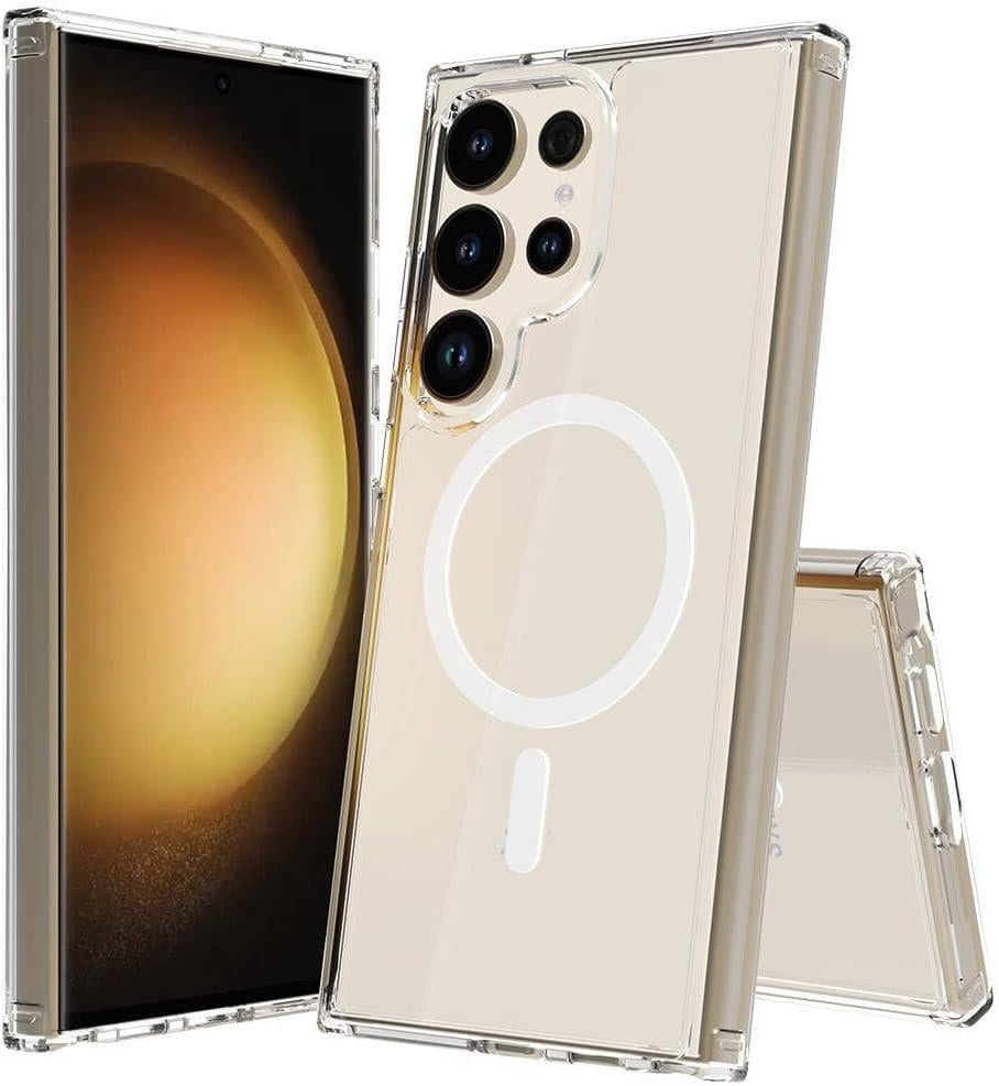 MOPAL Samsung S24 Ultra MagSafe Özellikli Şeffaf IQ Silikon Kılıf