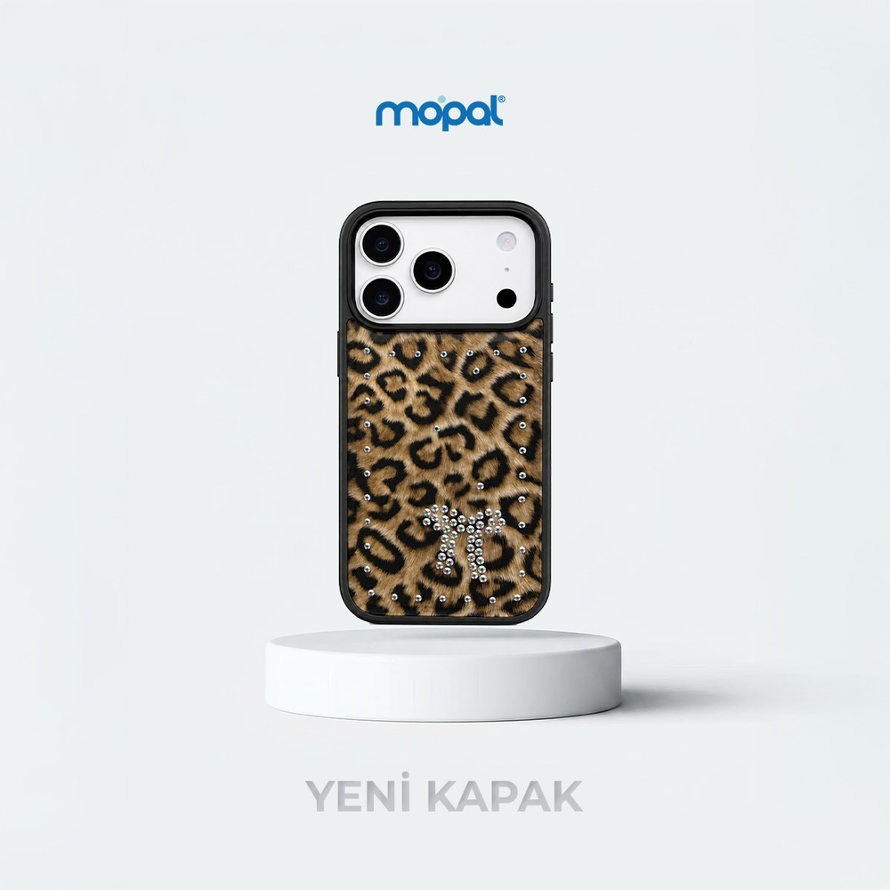 MOPAL Samsung S26 Ultra Uyumlu içi Kadife Leopar Desenli Taş İşlemeli Yeni Kılıf