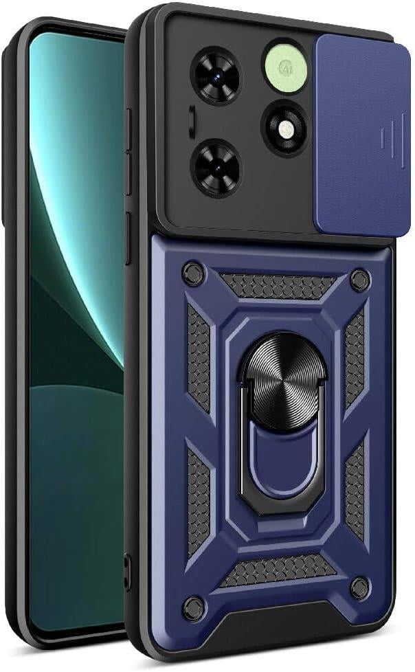 MOPAL Tecno Spark 20/20C Stand Özellikli Sürgülü Darbelere Dayanıklı Slide Silikon Kılıf