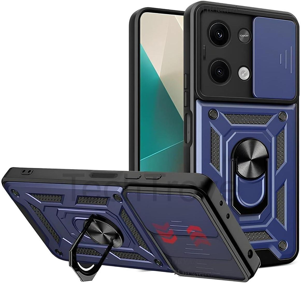 MOPAL Xiaomi Poco X6 Pro Stand Özellikli Sürgülü Darbelere Dayanıklı Slide Silikon Kılıf
