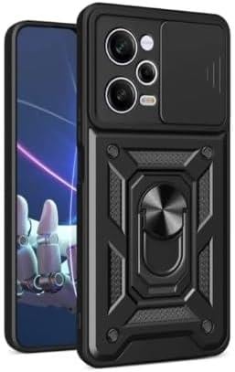 MOPAL Xiaomi Redmi Note 12 Pro 5G Stand Özellikli Sürgülü Darbelere Dayanıklı Slide Silikon Kılıf