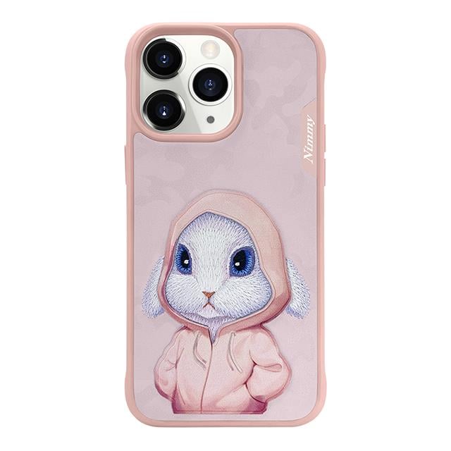 NIMMY iPhone 15 Pro 3D Gerçek Nakış işlemeli Fashion Pet Tavşanlı Silikon Kılıf