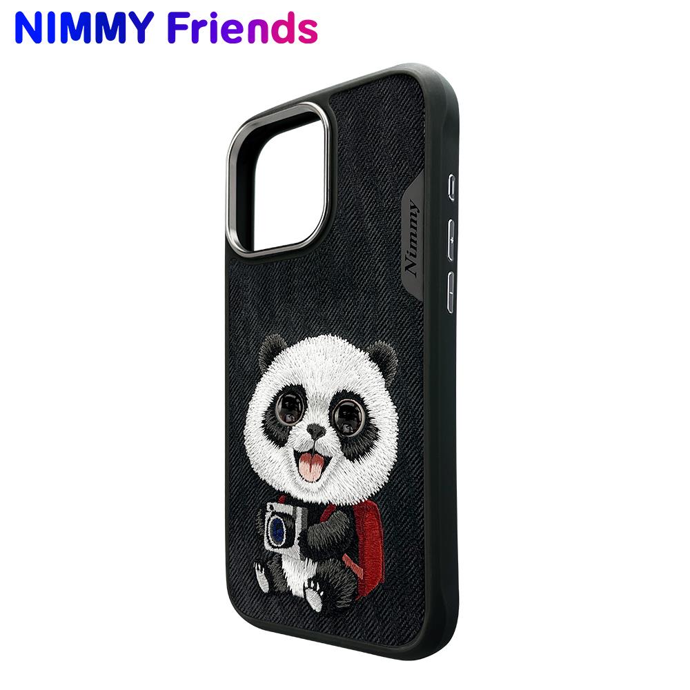 NIMMY iPhone 16 Pro Max 3D Gerçek Nakış işlemeli Göz Detaylı New Big Eyes Panda Silikon Kılıf