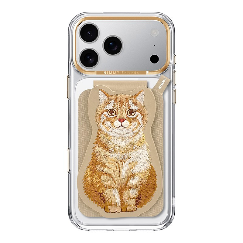 NIMMY iPhone 18 Pro Uyumlu | Değiştirilebilir Manyetik 3D Nakışlı Kolyeli Standlı ve Kartlıklı Nimmy Telefon Kılıfı
