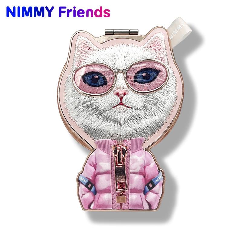 NIMMY MagSafe Özellikli Nakışlı ve Fermuarlı Kedili Manyetik Telefon Standı