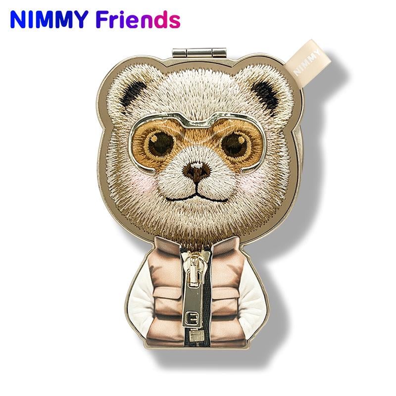 NIMMY MagSafe Özellikli Nakışlı ve Fermuarlı Ayıcıklı Manyetik Telefon Standı