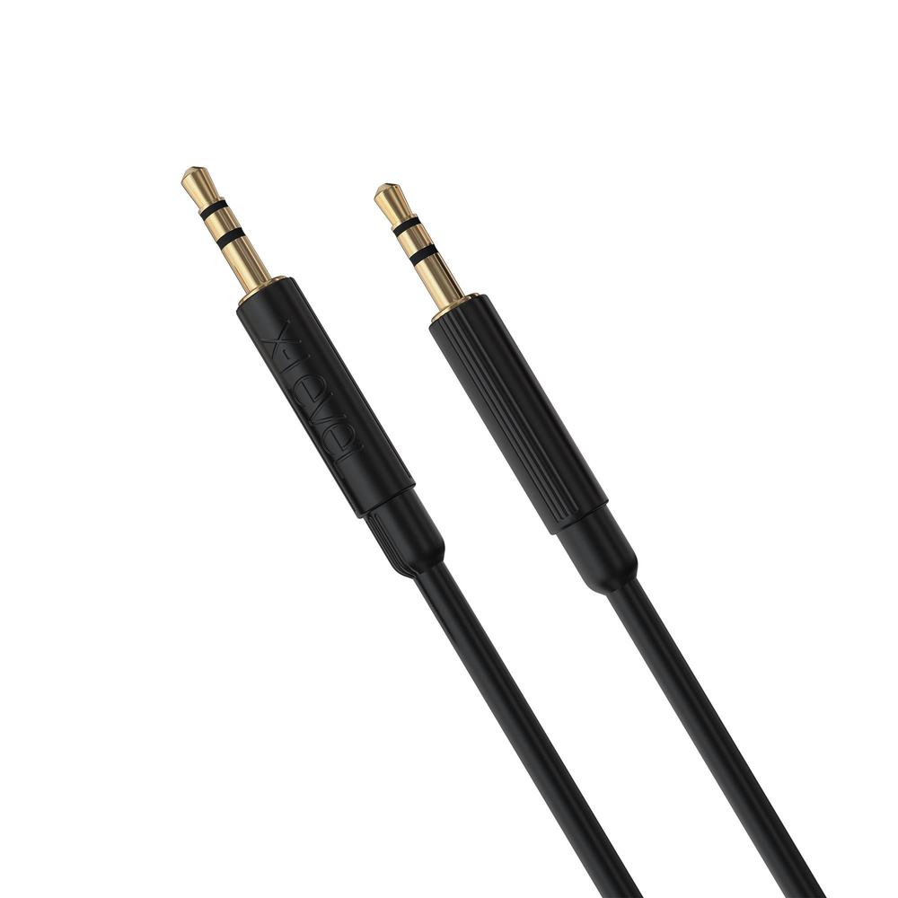X-LEVELXCC8861 1 Metre Altın Uç 3.5 mm Jack Aux Silikon Ses Aktarım Kablosu