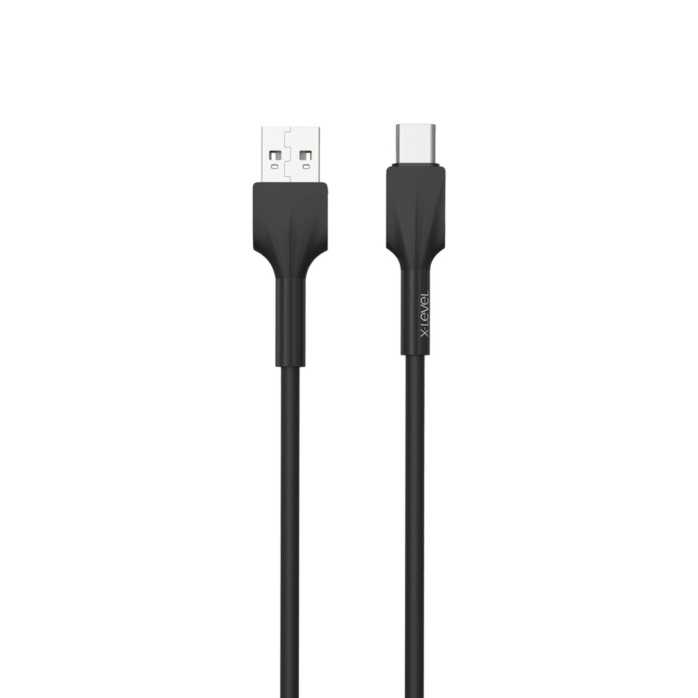 X-LEVELXCC9002 27W 3.3A Hızlı USB-A to USB-C / TYPE-C 1.2 Metre Soft Data Şarj Veri Kablosu