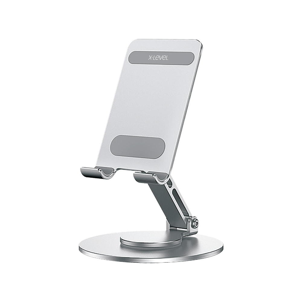 X-LEVELXFS2000 Metal 360 Derece Dönebilen Açı ve Yükseklik Ayarlı Masaüstü Ev Ofis Telefon Tablet Standı