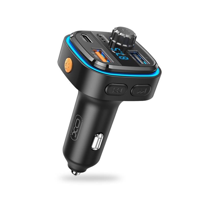 XO BCC08 3 Çıkışlı  Led Ekranlı Bluetooth 5.0 Fm Transmitter Araç Şarj Cihazı