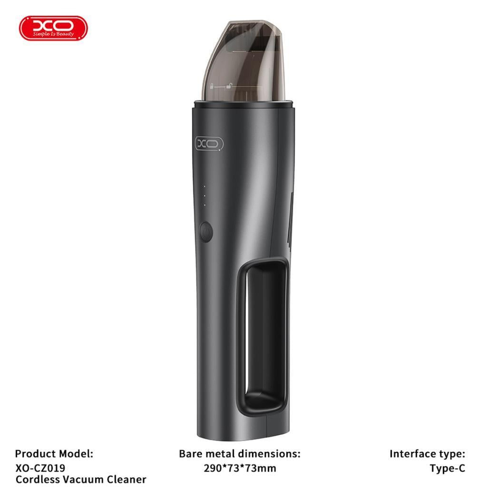 XO CZ019 Taşınabilir Kablosuz Elektrikli 5000mAh Süpürge