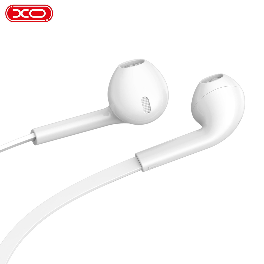 XO EP68 3.5 mm Jack Aux Çıkışlı Mikrofon Ses Kontrol Multimedya Tuşlu Yassı Soft Silikon Kablolu Kulaklık