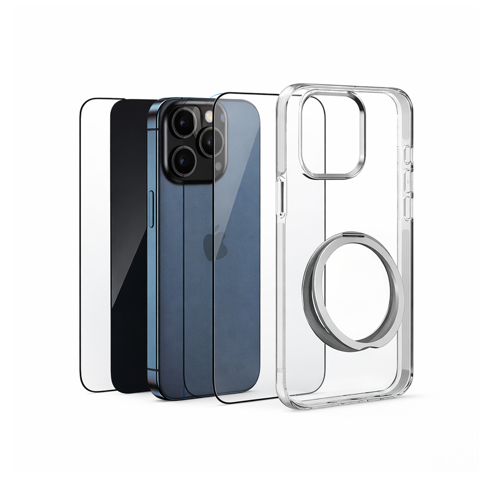 XO iPhone 16 Pro Max Uyumlu Kamera Lens Koruyucu MagSafe Özelliklı Kılıf ve 2 Adet Cam Ekran Koruyucu 3 lü Set