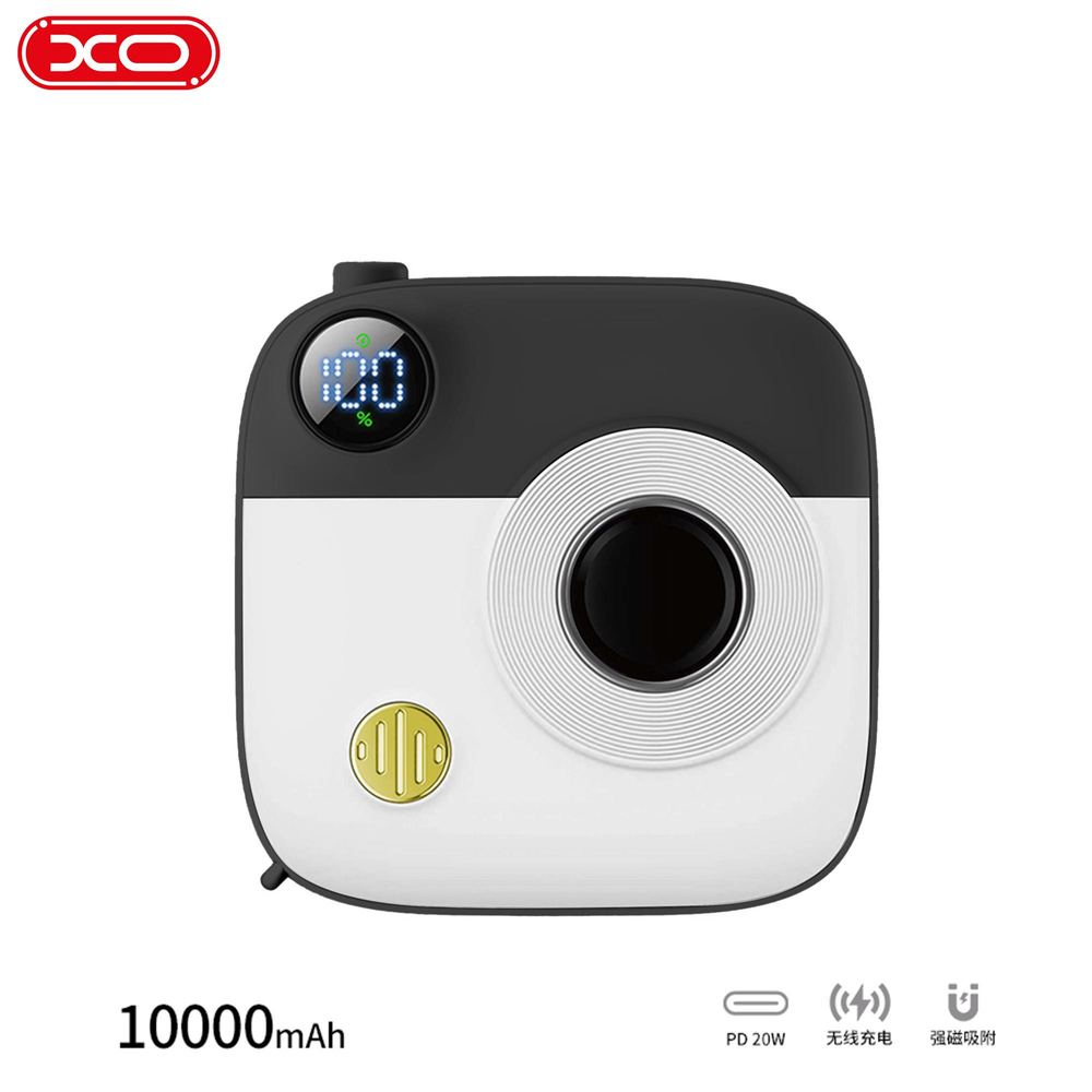 XO PR223 20W PD Fast Hızlı TYPE-C (USB-C) Kablo Çıkışlı MagSafe Uyumlu Wireless Kablosuz 2 in 1 Ekranlı Powerbank Şarj Aleti