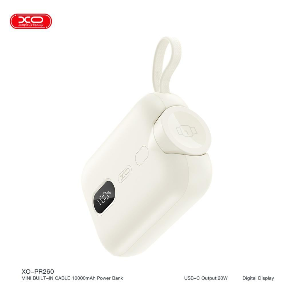 XO PR260 20W USB-C (TYPE-C) Çıkışlı 10000 mAh Led Ekranlı Şarj Powerbank Şarj Aleti