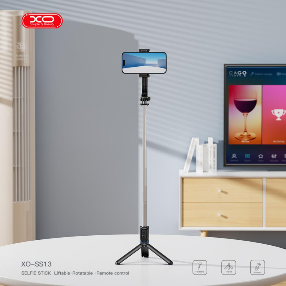 XO SS13 Bluetooth Kumandalı Tripod Özellikli Selfie Çubuğu