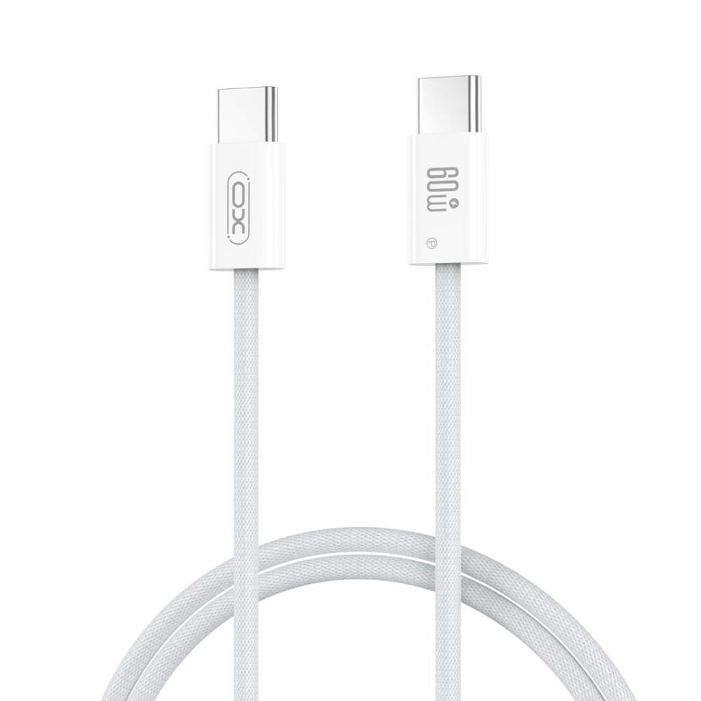 XO XO-NB-Q273 Type-C to Type-C 60W PD Hızlı Şarj ve Data Kablosu 1 Metre Örgülü