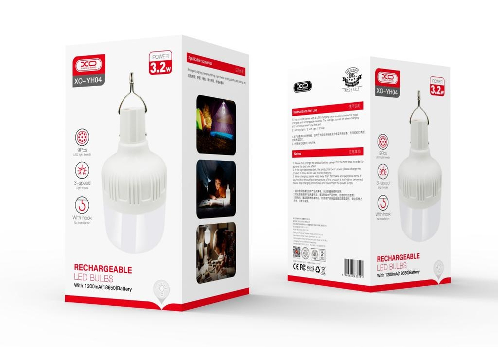 XO XO YH04 1200mA Şarj Edilebilir LED Ampul