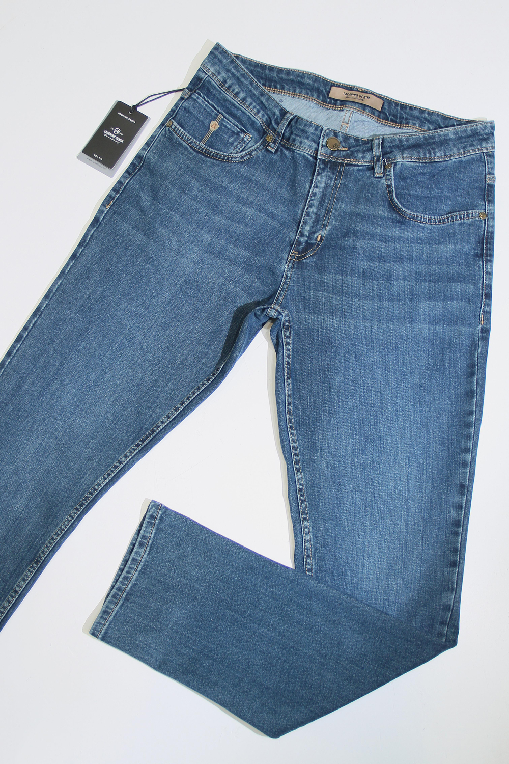 LACARINOYüksek Bel Dar Paça Green Jean Pantolon