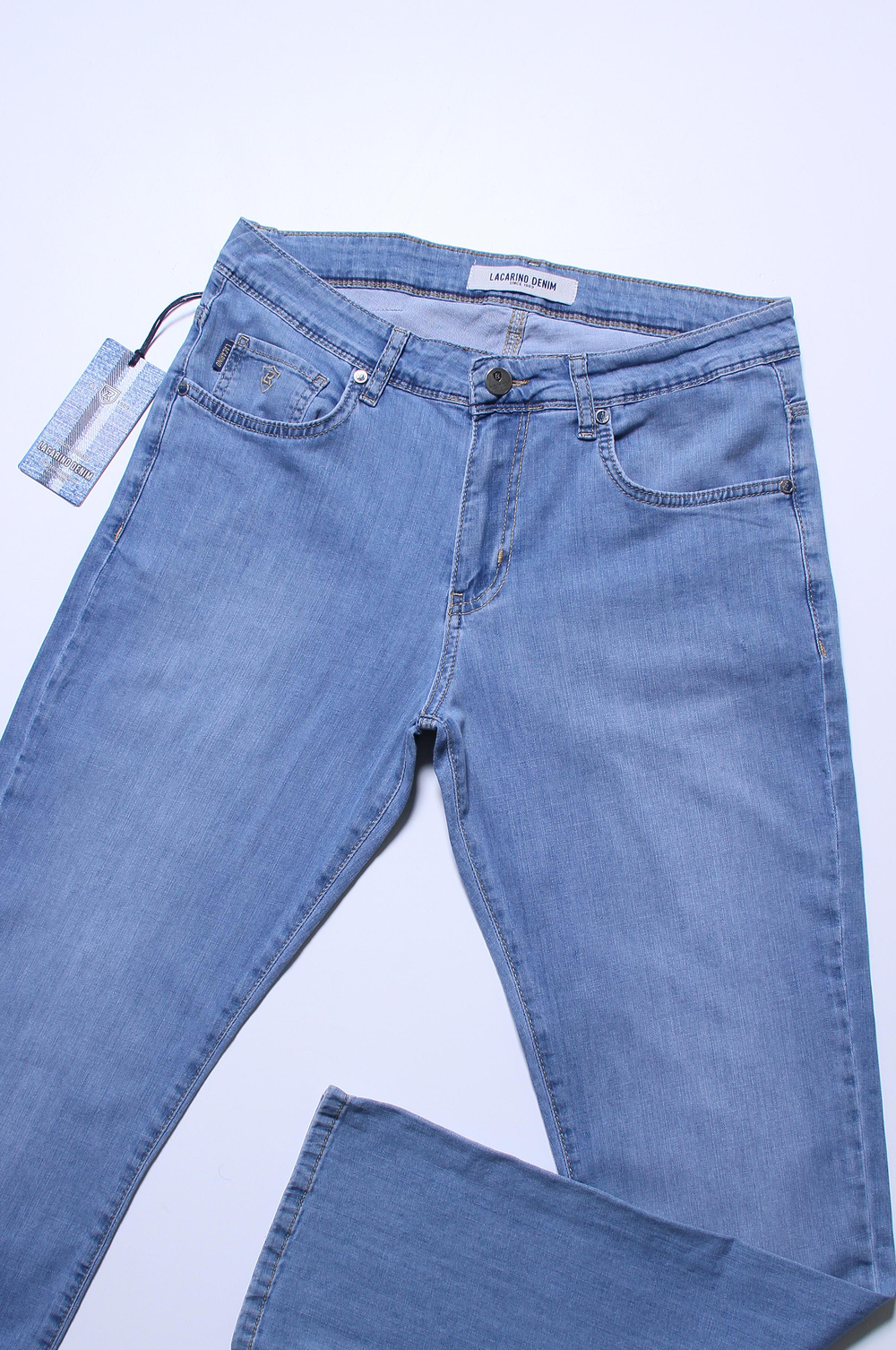 LACARINOYüksek Bel Yarım Boru Paça Blue Jean Pantolon