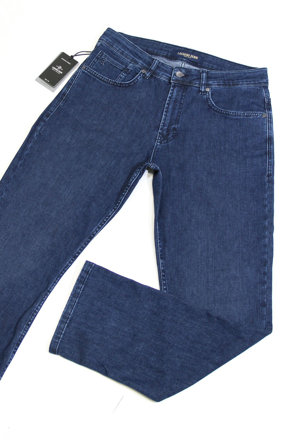 LACARINOYüksek Bel Boru Paça Dark Blue Erkek Jean Pantolon