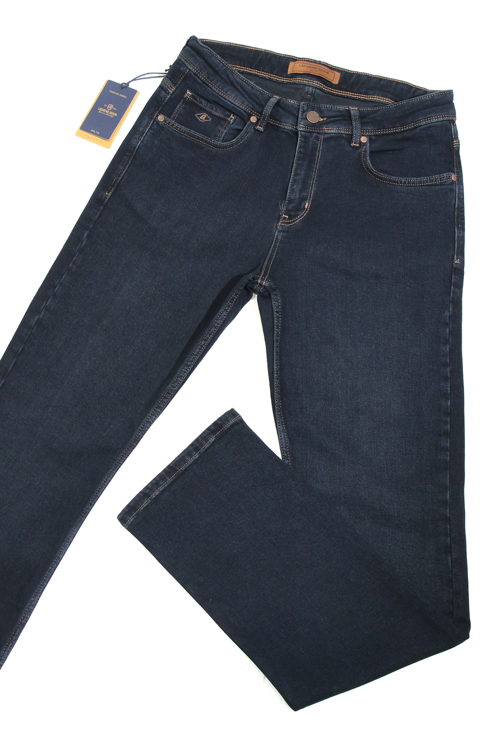 LACARINOYüksek Bel Boru Paça  Blue Black Jean Pantolon