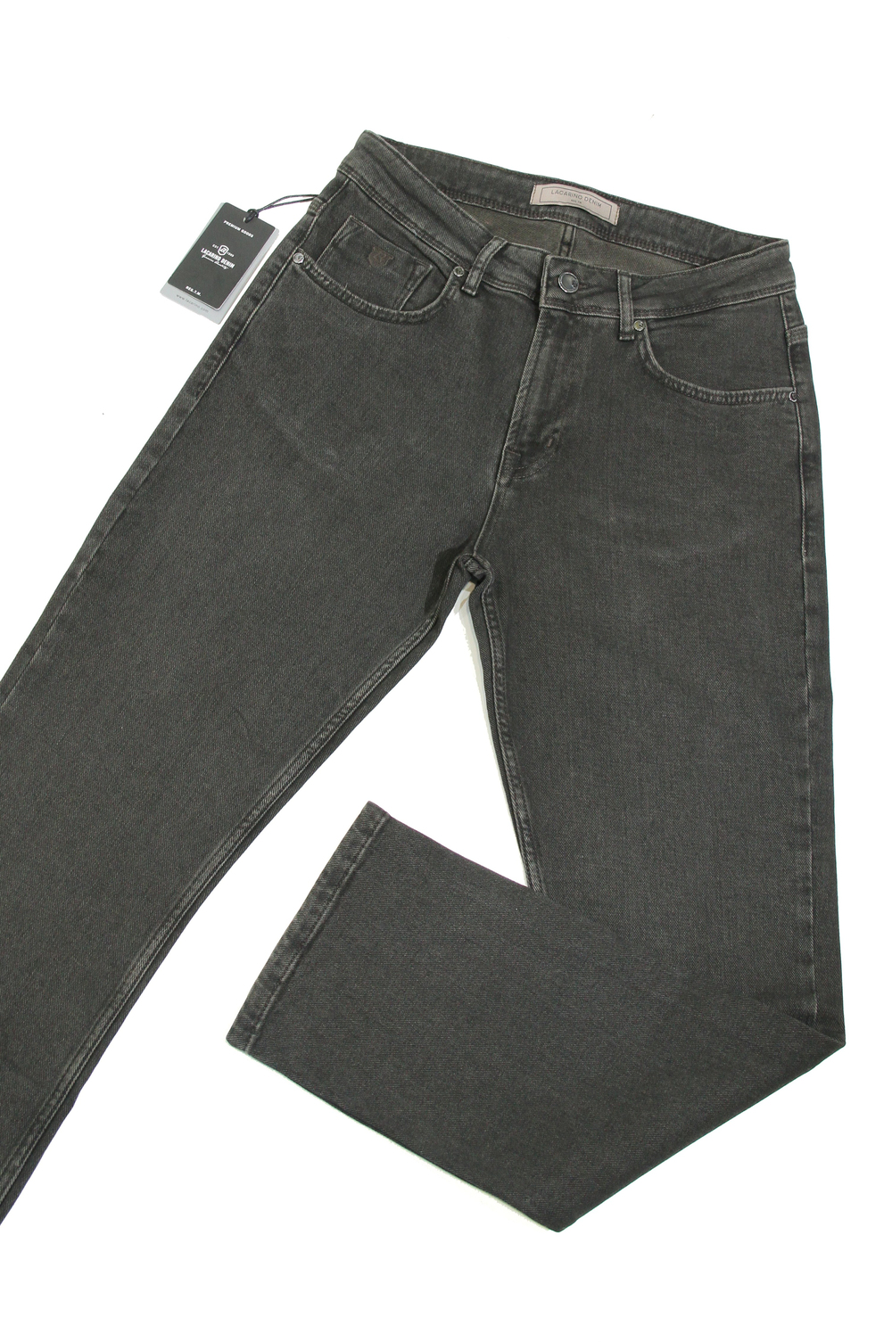 LACARINOYüksek Bel Boru Paça Black Brown Erkek Jean Pantolon