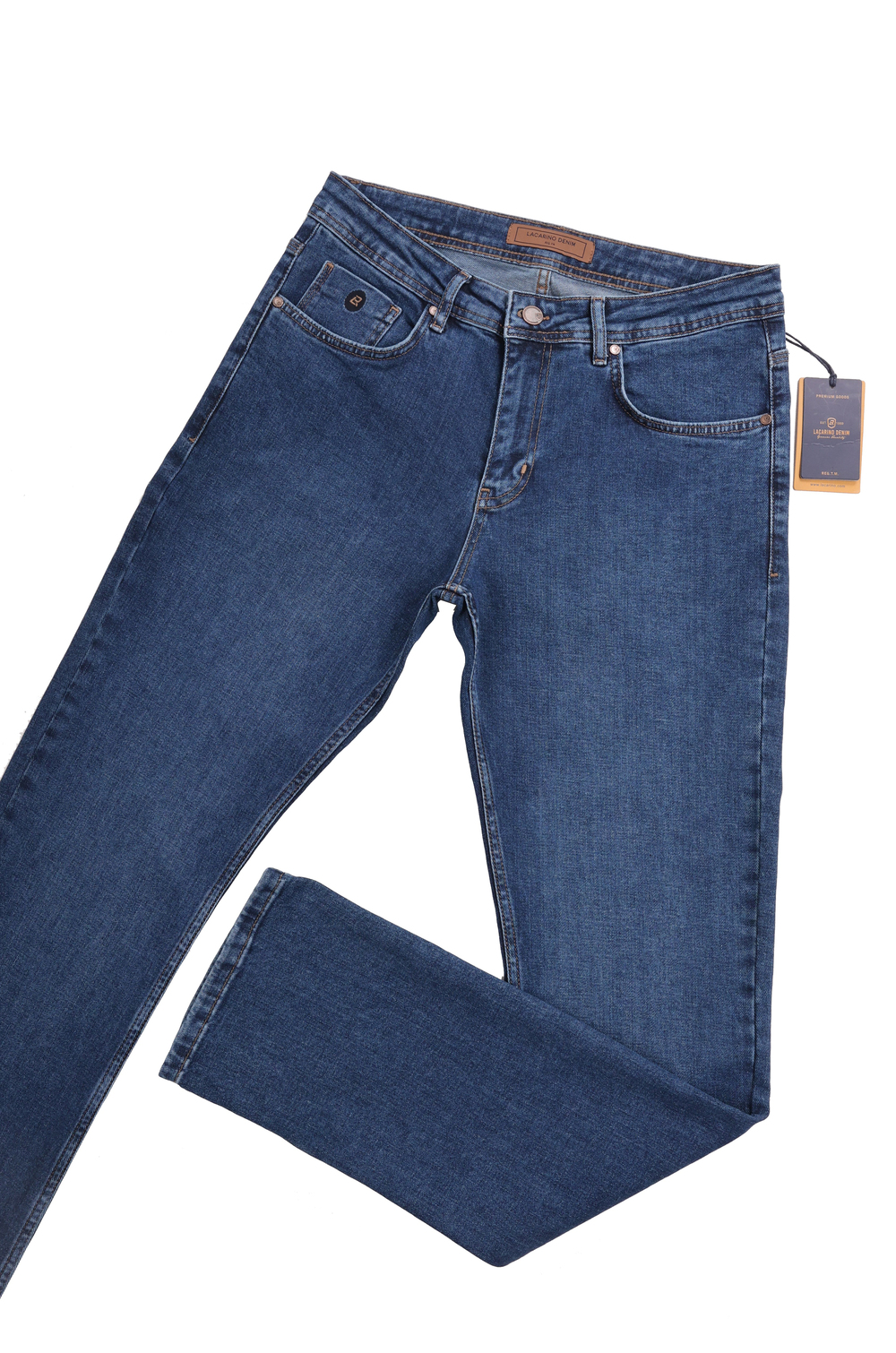 LACARINOYüksek Bel Boru Paça Ocean Blue Erkek Jean Pantolon