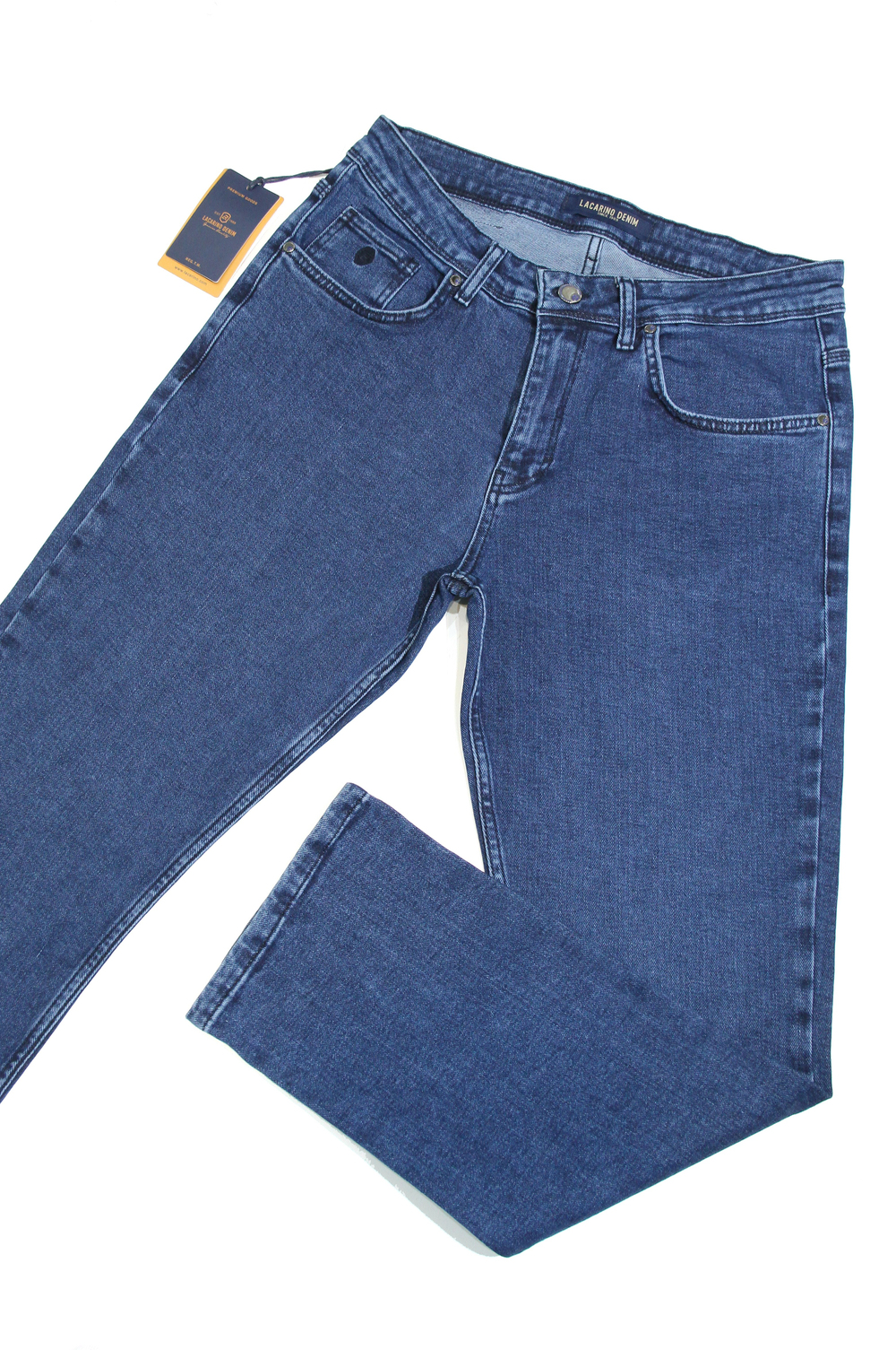 LACARINOYüksek Bel Boru Paça Ocean Blue Erkek Jean Pantolon