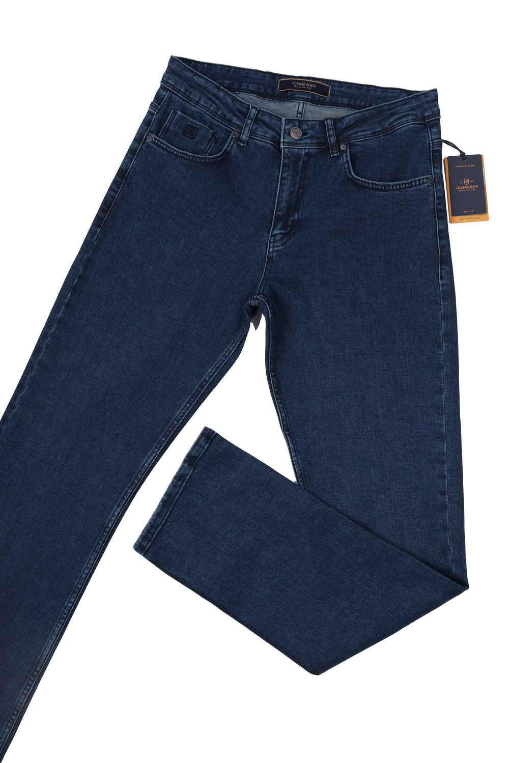 LACARINOYüksek Bel Boru Paça Ocean Blue Erkek Jean Pantolon