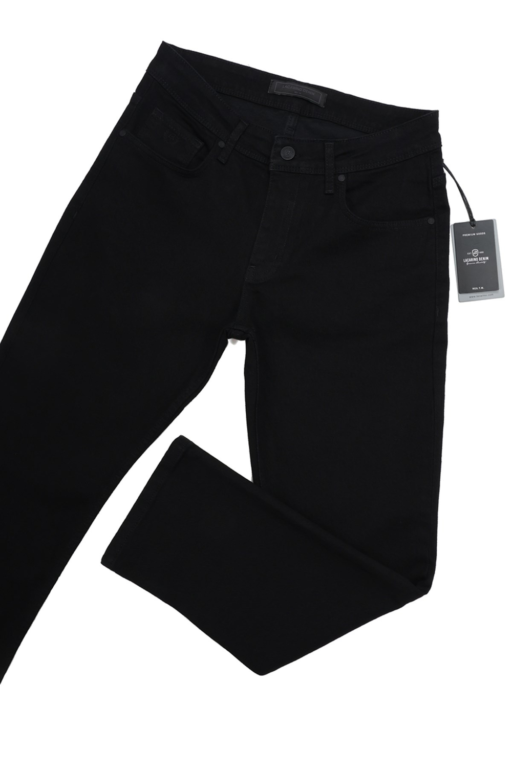 LACARINOYüksek Bel Boru Paça Black Erkek Jean Pantolon