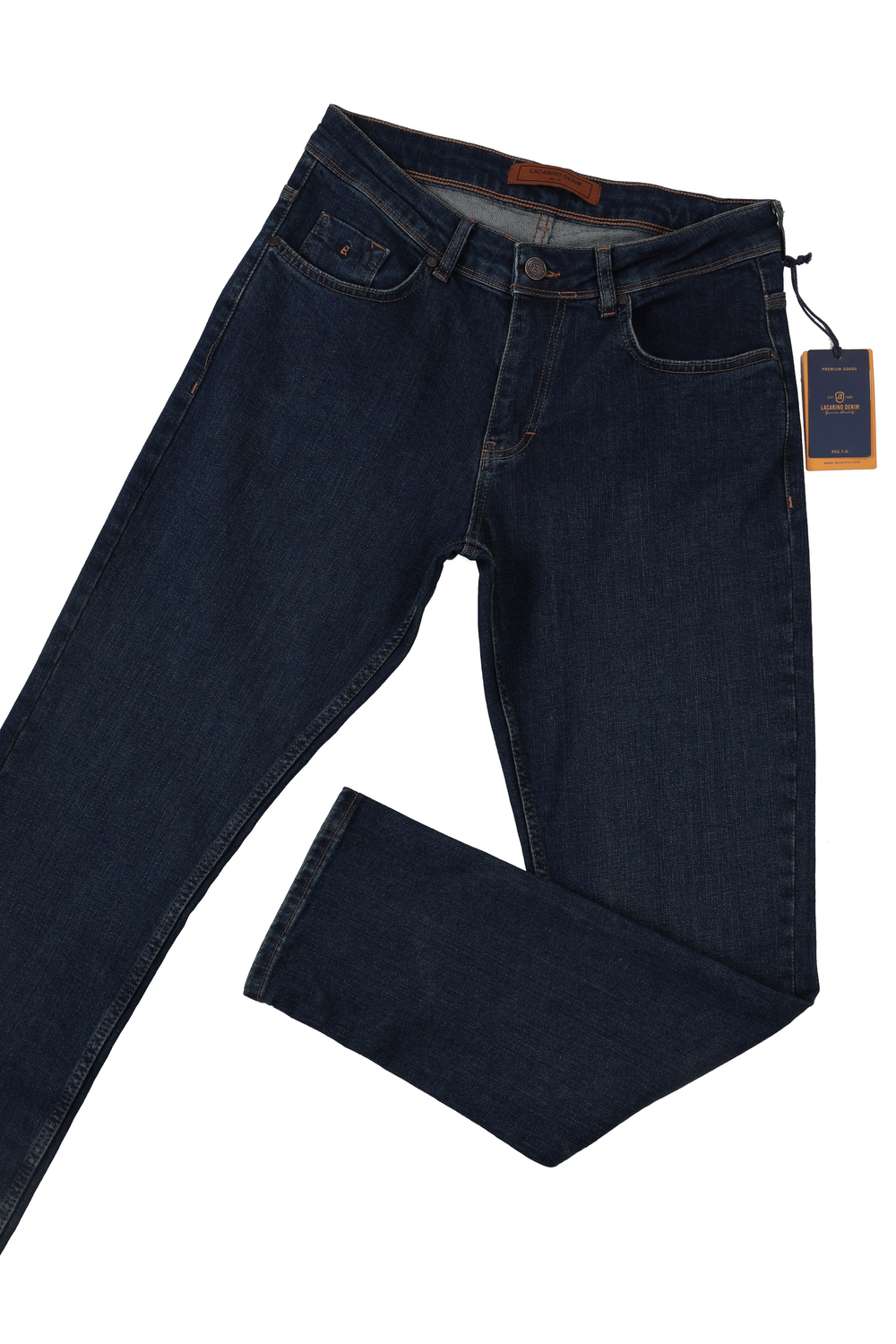LACARINOYüksek Bel Dar Paça Dark Blue Jean Pantolon