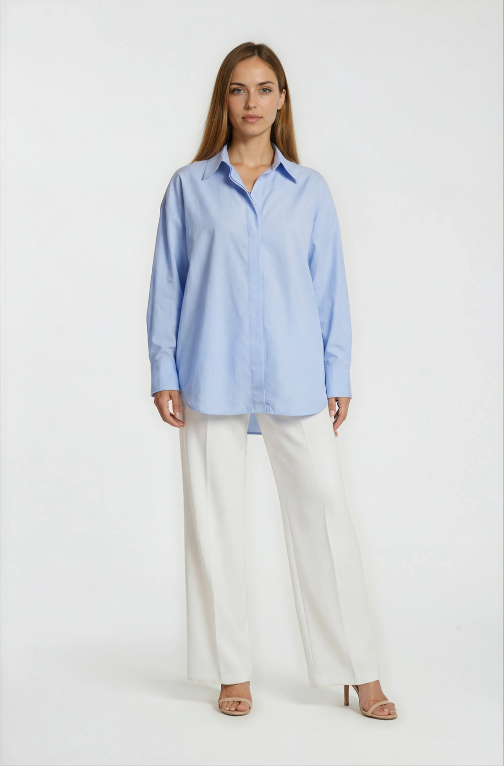 Antonina Oversize Gömlek AÇIK MAVİ