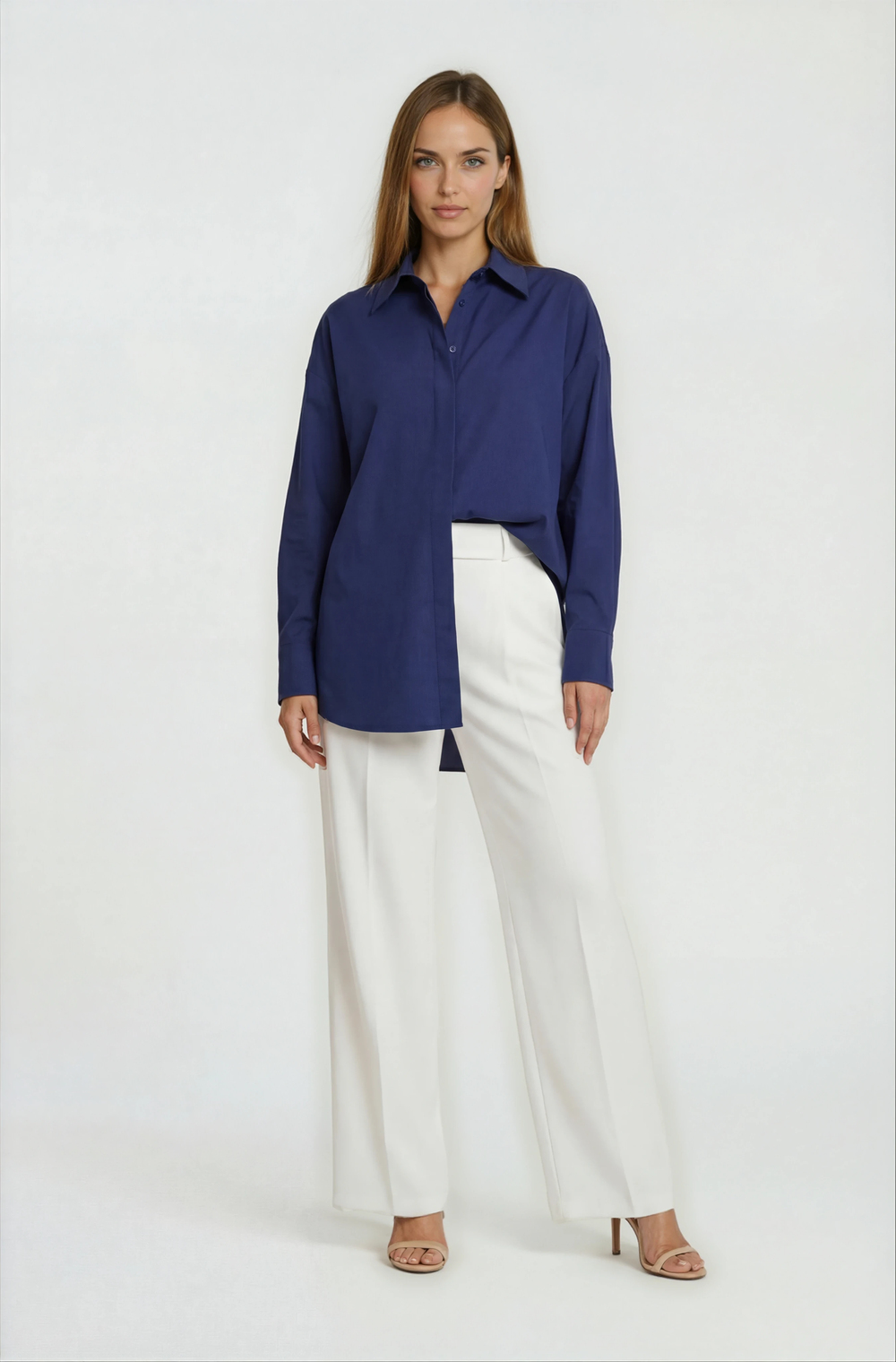 Antonina Oversize Gömlek LACİVERT