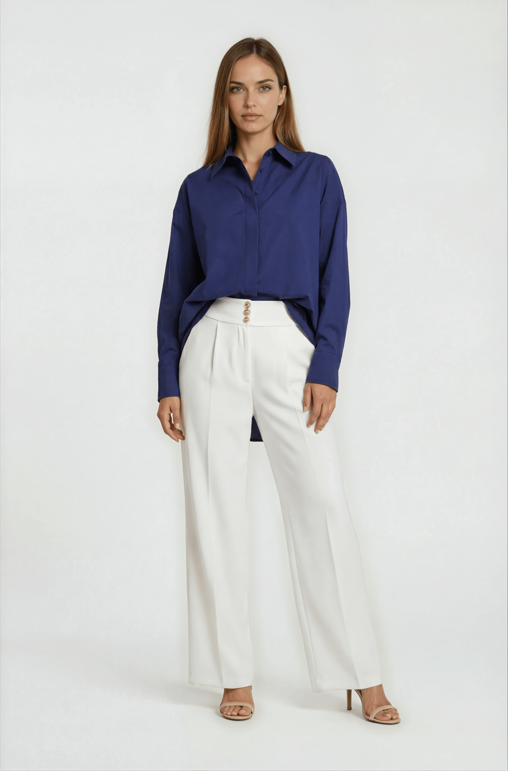 Antonina Oversize Gömlek LACİVERT