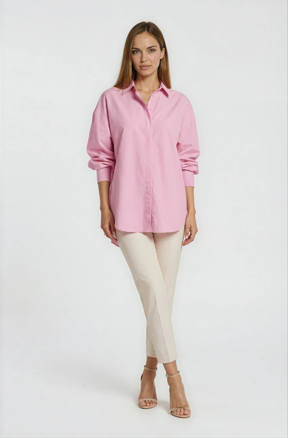 Antonina Oversize Gömlek PEMBE