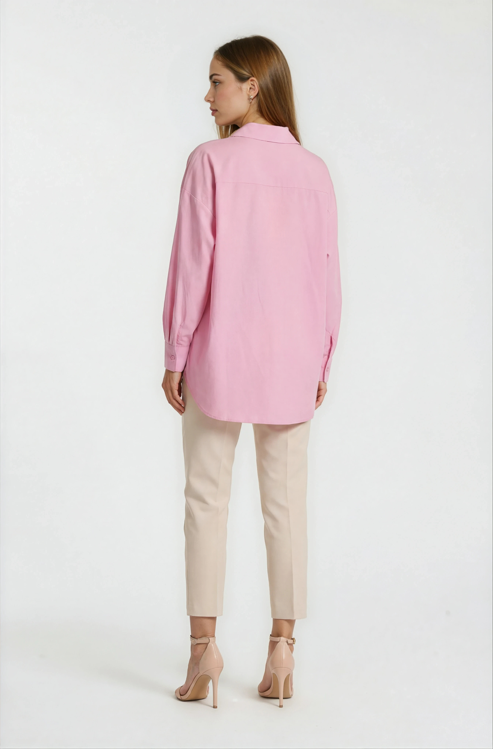Antonina Oversize Gömlek PEMBE