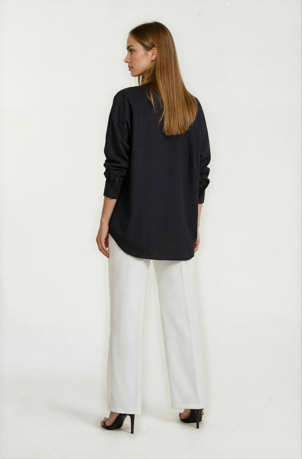 Antonina Oversize Gömlek SİYAH
