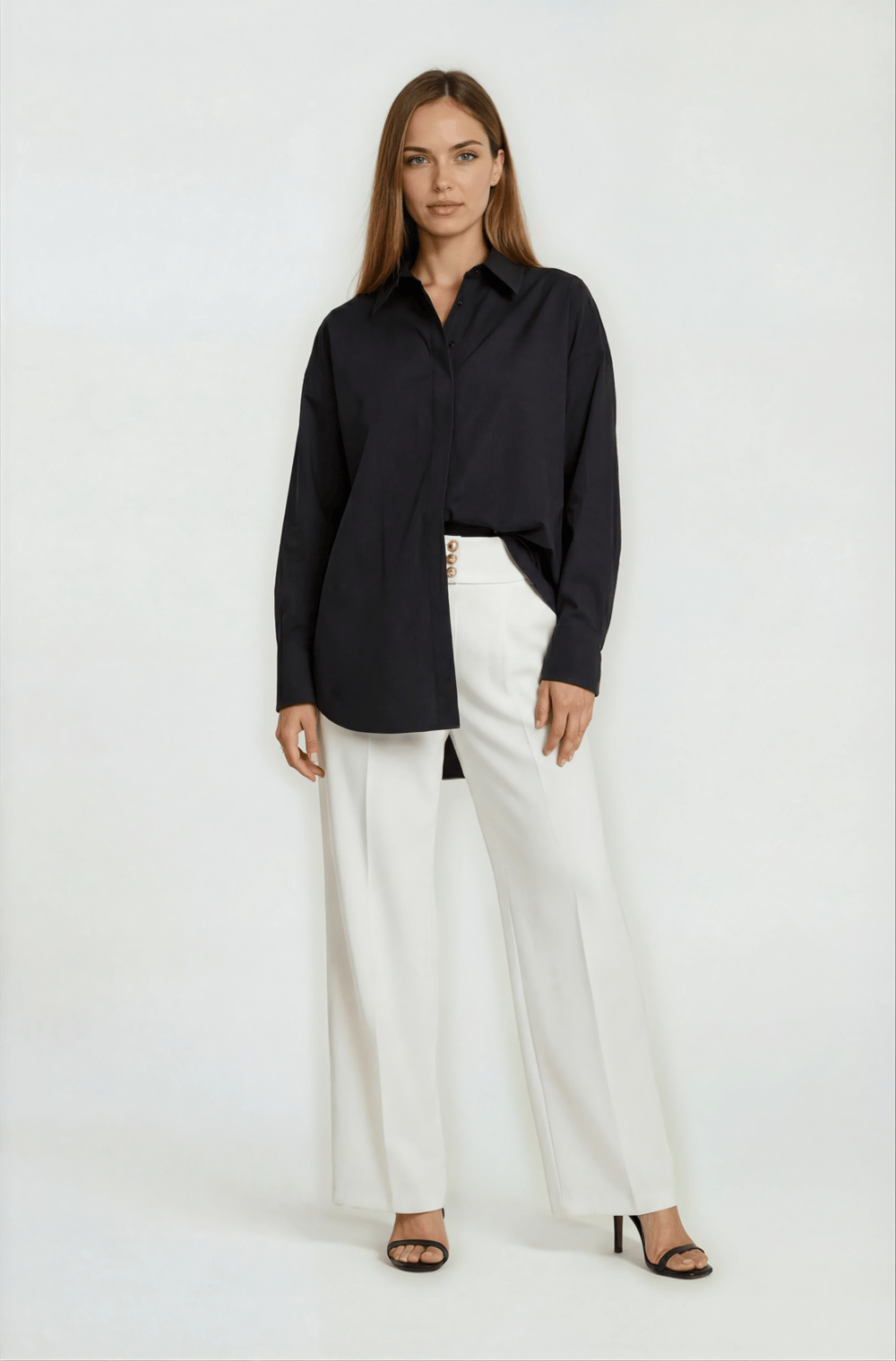 Antonina Oversize Gömlek SİYAH