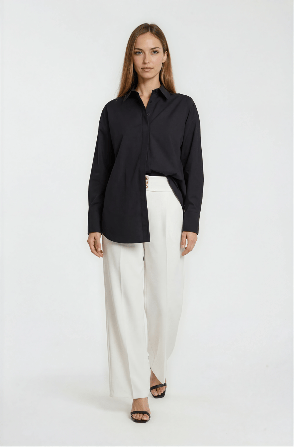 Antonina Oversize Gömlek SİYAH