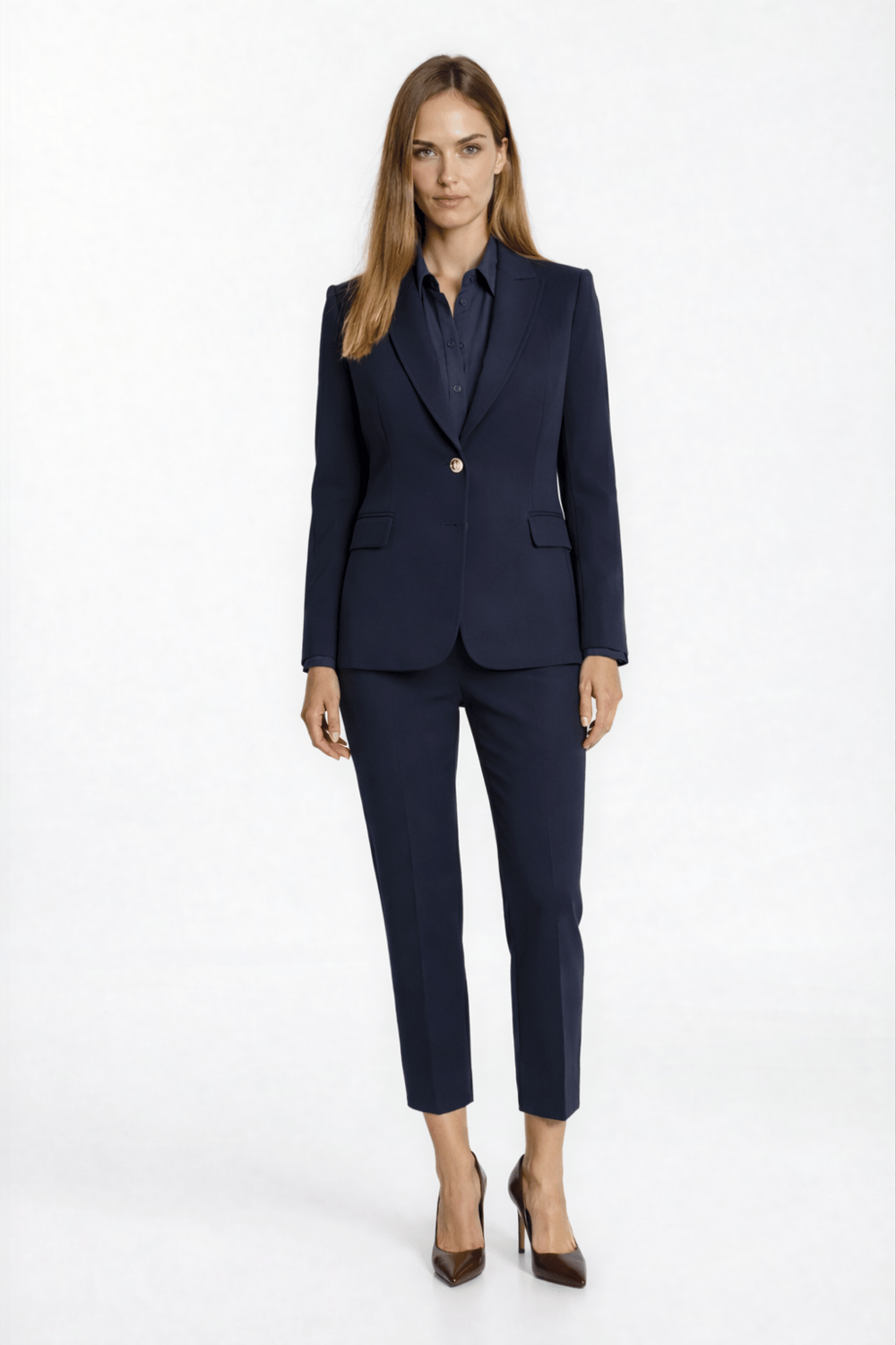 Cristano Klasik Yaka Bele Oturan Cep Kapaklı Ceket LACİVERT