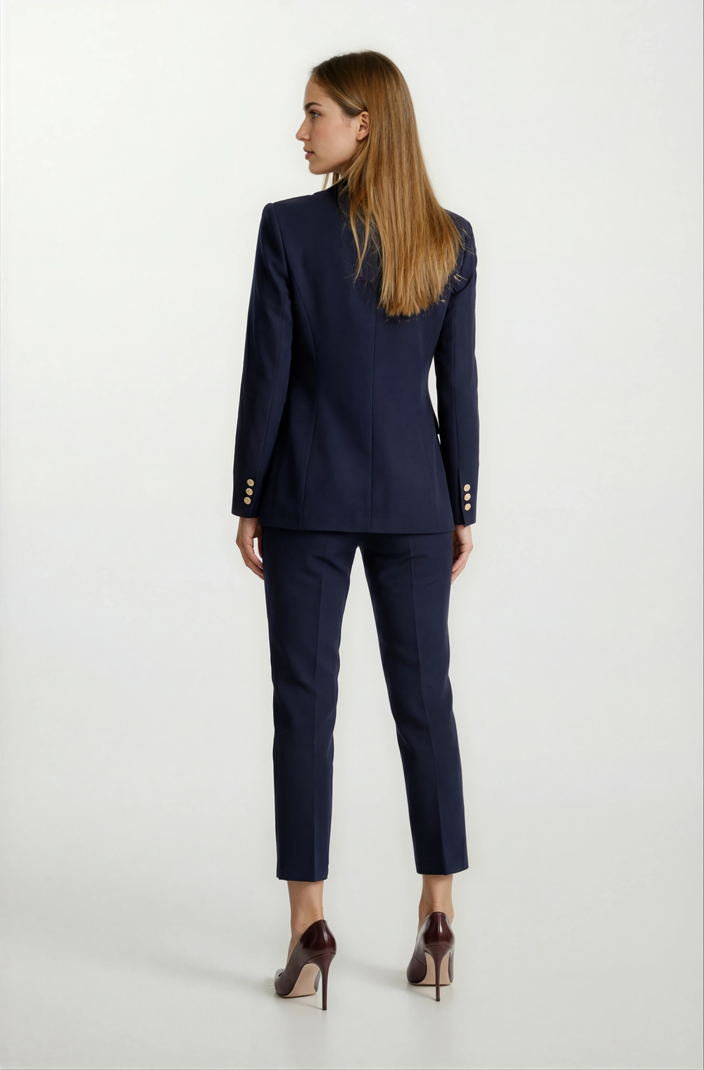 Cristano Klasik Yaka Bele Oturan Cep Kapaklı Ceket LACİVERT