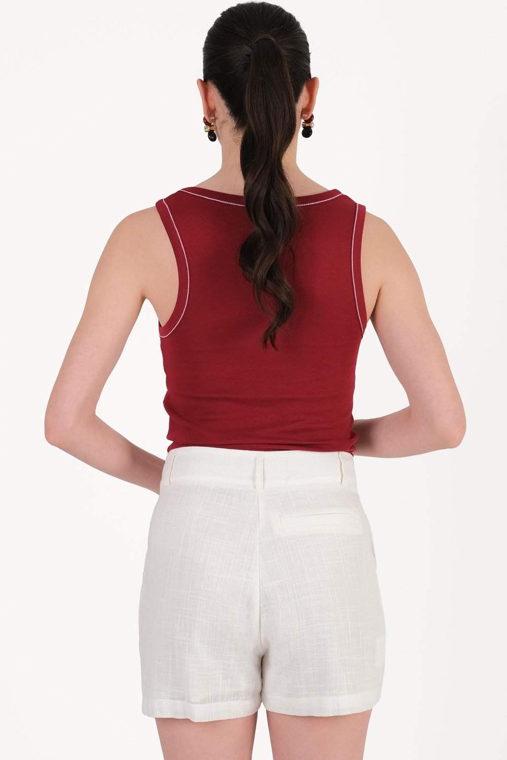 Danino Pileli Mini Şort EKRU