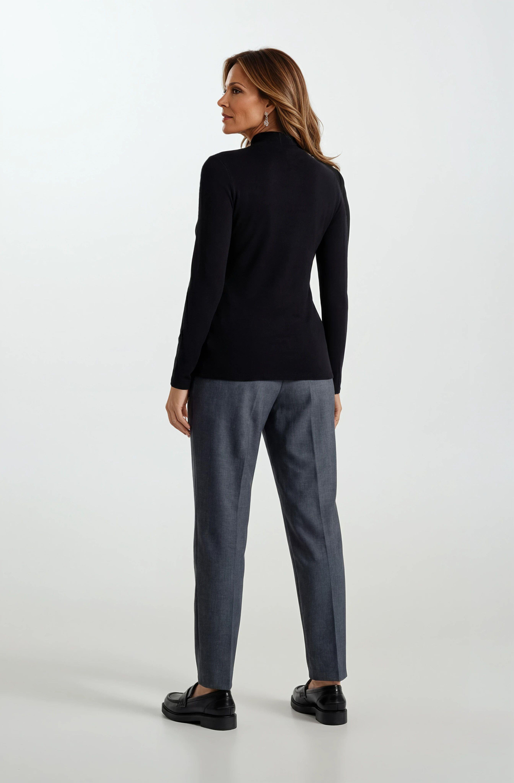 Dorindo Degaje Yaka Bluz SİYAH