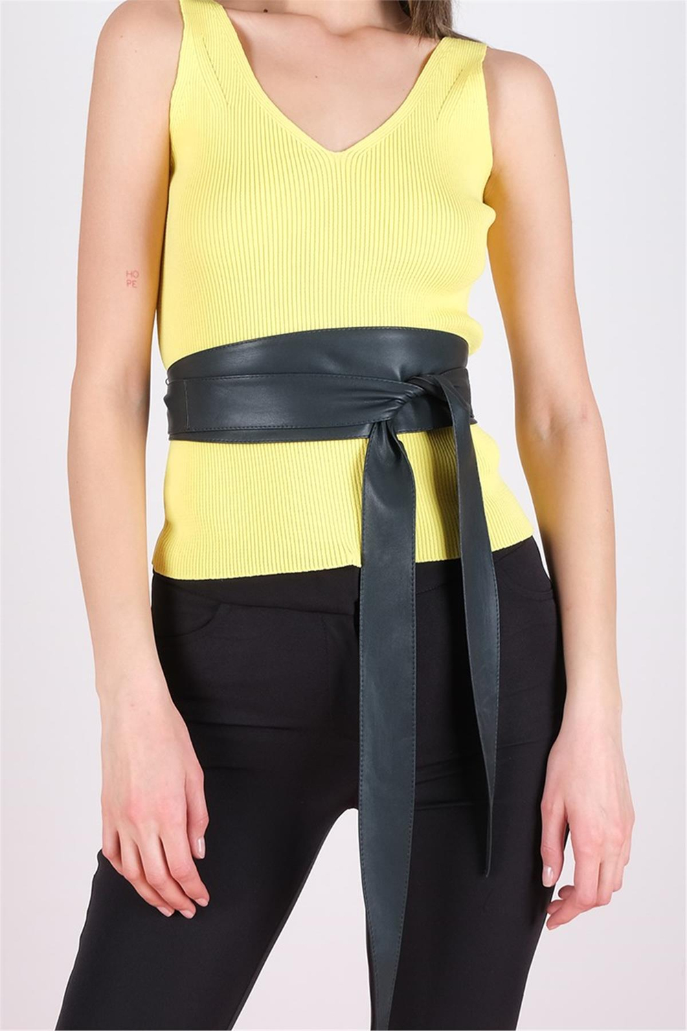 Dorotea Suni Deri Kemer FÜME